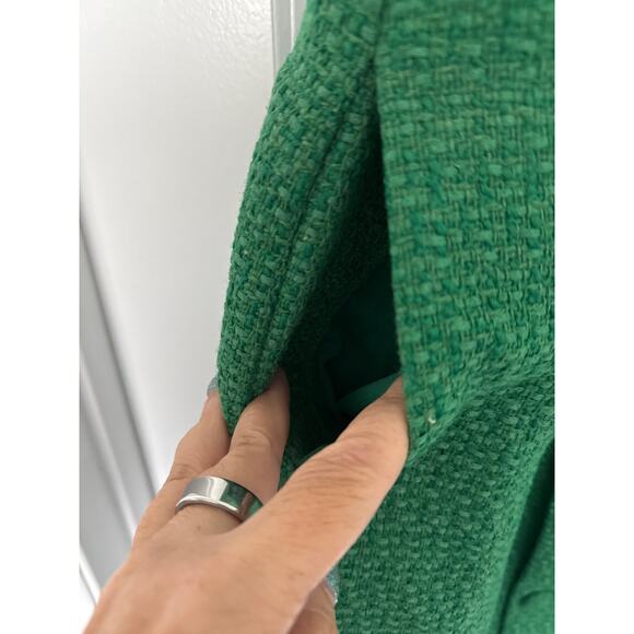 NWT Tuckernuck Pomander Place Emerald Green Tweed Bianca A-Line Dress, L - Picture 5 of 8